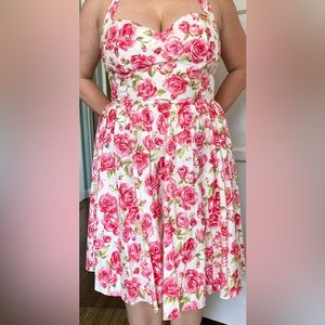 Bernie Dexter dress , halter, flared skirt size XL